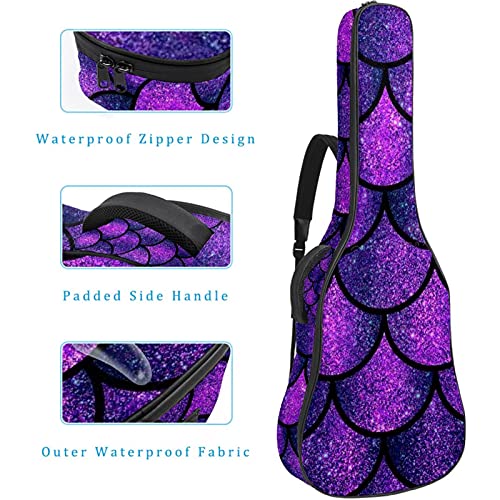 Housse pour guitare acoustique – Rembourrage épais – Imperméable – Double bandoulière réglable – Violet et violet… - Les Beatles, Paul McCartney, John Lennon, RIngo Starr, George Harrison Housse pour guitare acoustique - Rembourrage épais - Imperméable - Double bandoulière réglable - Violet et violet… – Image 5