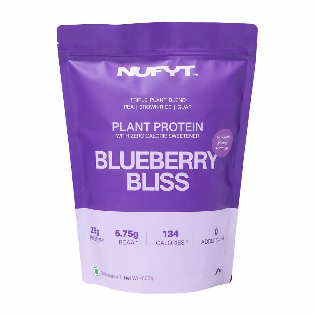 Plant Protein Powder – 25g Protein | Triple Plant Blend (Pea, Brown Rice & Guar) | Monk Fruit Sweetened | Natural Flavours | Vegan, Dairy-Free, Gluten-Free | No Added Sugar | 500g (Blueberry Bliss)-image-7