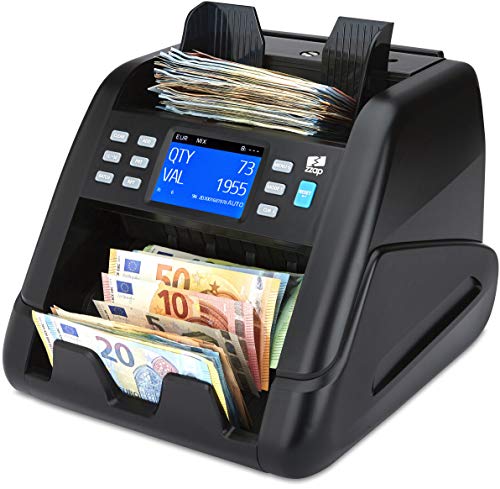 ZZap NC55 Banknotenzähler für gemischte Stückelungen & Falschgelddetektor - Geldzählmaschine...