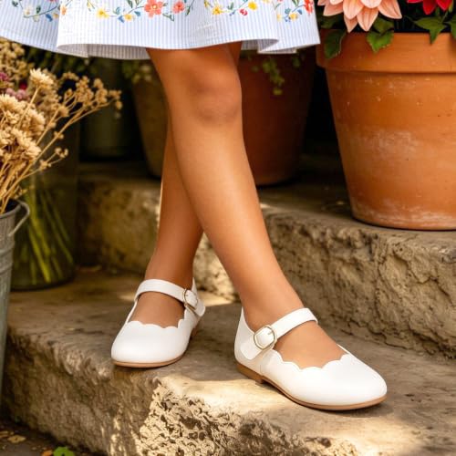 Image of Felix & Flora Toddler Flower Girl Dress Shoes - Baby Girl Ballet Mary Jane Flats for Party School Wedding