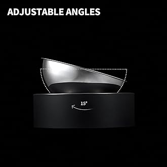 PETKIT 304 Stainless Steel Elevated Cat Bowls&Dog Bowls,Raised Cat Food and Water Bowl Set, Non-Slip, Anti Vomiting 15°Tilted Cat Small Animal Plate