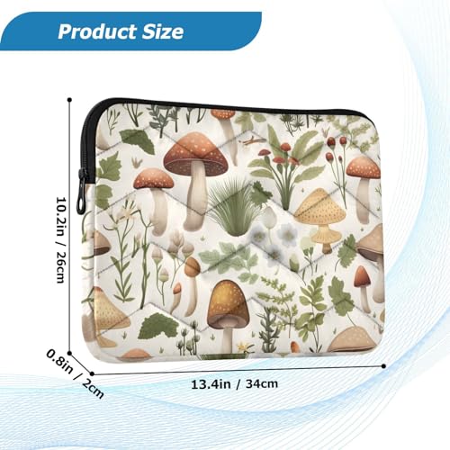 Funda para portátil 13-14 pulgadas con estampado de hojas mushrooms miniatura 3
