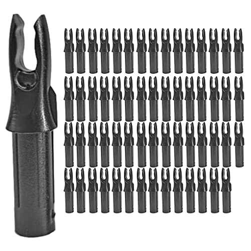 Ocnvlia de 60 flechas de tiro de 6,2 mm, flechas de leva insertar etiquetas para tiro de caza DIY flechas de conexión recurvo