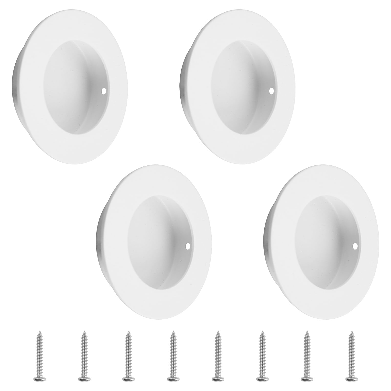 Grande poignée de porte coulissante design acier inoxydable blanc de 65 mm