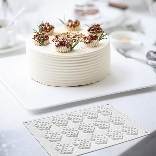 Miniatura 8 de Molde de silicona de panal de abeja 3D de encaje de panal de abeja, moldes de fondant, almohadilla de encaje, para hornear, pastel, chocolate,
