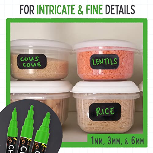 5 Green Chalkboard Chalk Pens - Green Dry Erase