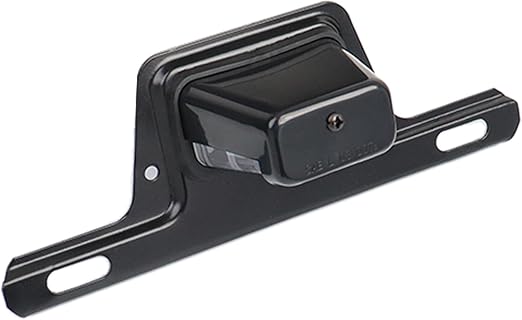 LED License Plate Light with License Plate Holder Bracket Mount Steel Metal Trailer License Plate Bracket ABS Housing PC Lens for Boat Trailer Truck 12V DC Tag Light with Bracket (Black)