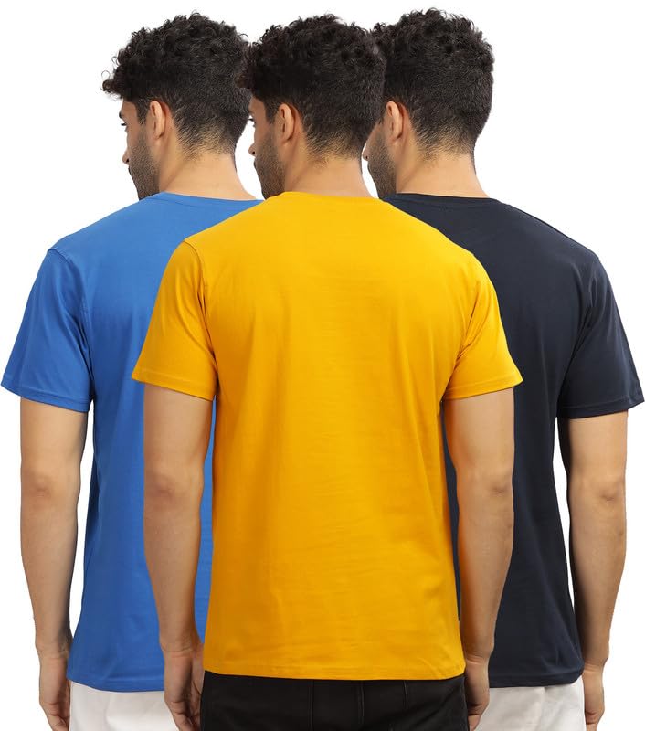 Image of XENOVAURBAN Unisex Regular Cotton Combo of 3 Solid Color Tshirt