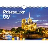 Reisezauber Paris - Calendario DIN A4 para vacaciones 2026 en Francia Seelenzauber