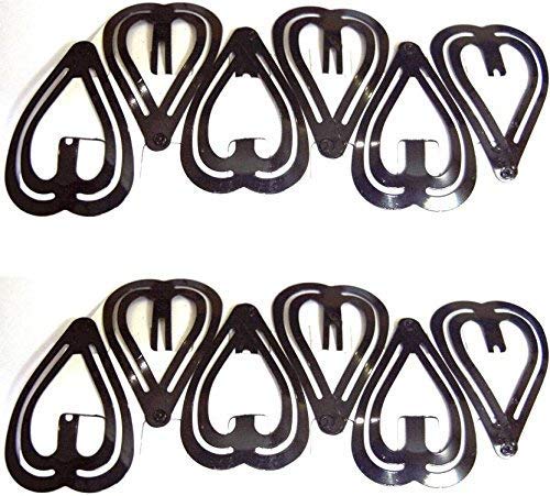 KashQueen Chronex Pack of 12pcs Heart Shape Tic Tac Hair Clips for Women's, Black