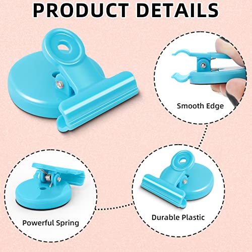 12Pack Fridge Magnets Refrigerator Magnets Magnetic Clips Heavy Duty Detailed List Display Paper Fasteners On Home& Office& Teaching (Blue) #TOP3