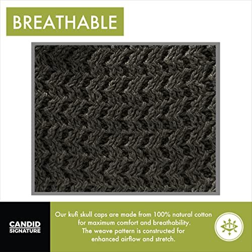 Image of Zigzag Knit Breathable Skull Caps for Men & Women