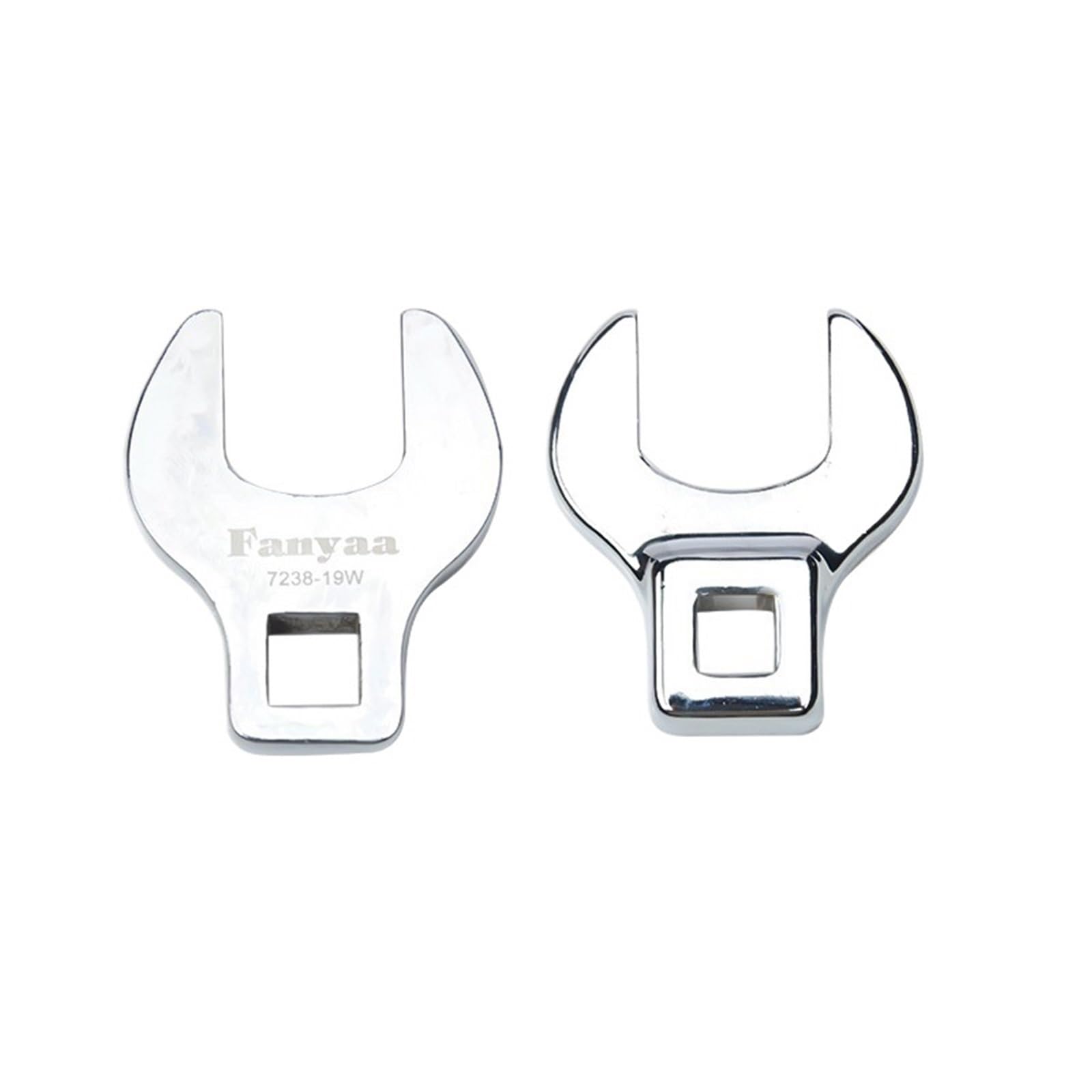 Xuczhai One Color Square Drive 3/8 Inch Open End Interchangeable Torque Head, Individual Crowfoot Wrench 19-26Mm(19Mm)