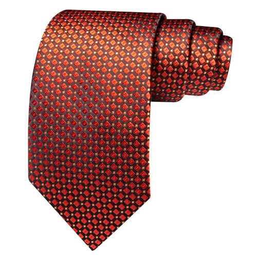 Image of YOHOWA Men Plaid /Striped Ties Set Silk Business Wedding Formal Fashion Necktie and Pocket Square Cufflinks Set