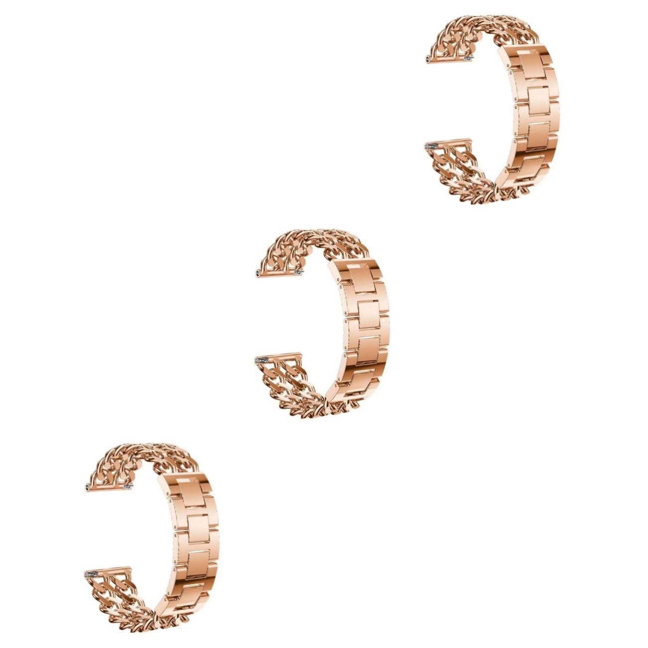 Hemobllo 3 Stück Mm/Aktivband-Uhrenarmbänder Kompatibel Mit -Armband Uhrenarmband Mm/Kette Zweireihig Galaxy-Metall Austauschbar