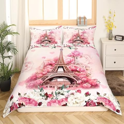 Eiffel Tower Twin Duvet Cover Set Cover