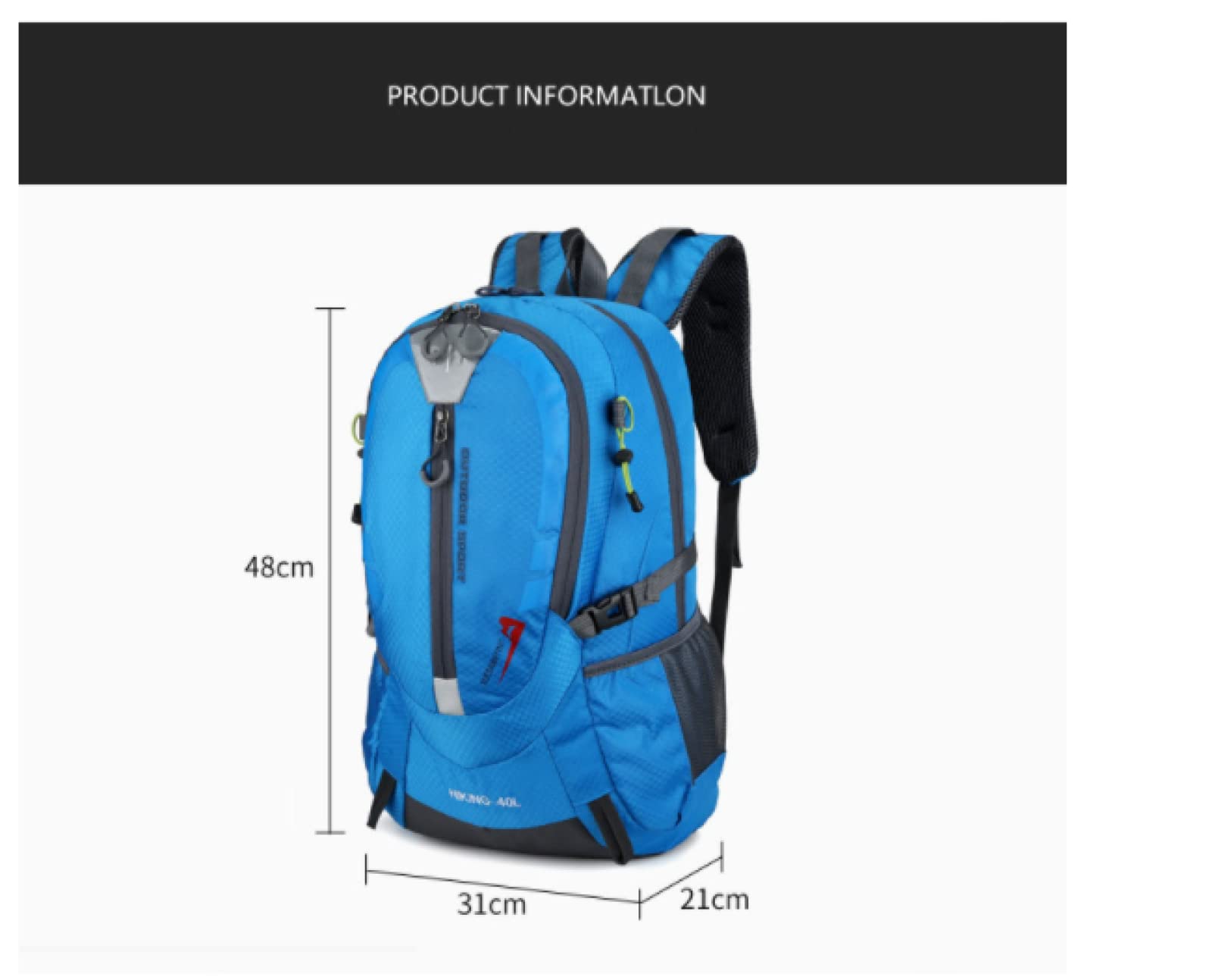 40 l wspinaczka wodoodporny plecak męski podróżny designerska torba plecak turystyczny plecak unisex outdoorowe plecaki kempingowe nylonowe torby sportowe
