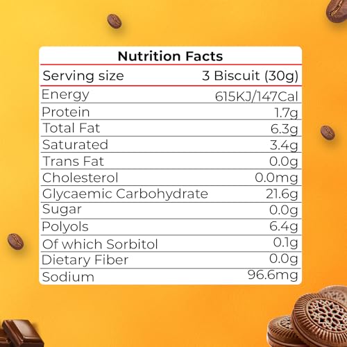 Image of Tiffany Sugar Free Chocolate Cream Sandwich Biscuits, 162g | Healthy Snacks for Diebetic | Sweetened With Splenda (Pack of 2)
