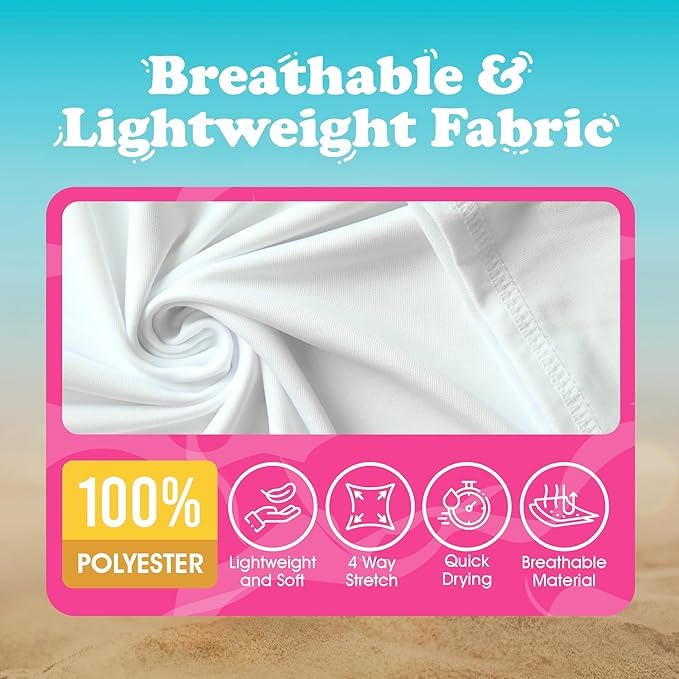 INGEAR Girls Long Sleeve Rash Guard Swim Shirt Outdoor Sports Shirt Lightweight Athletic Tee Protective3