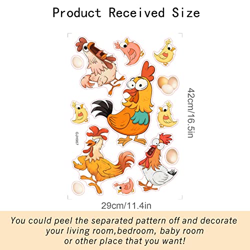 Vinilo Decorativo Funny Chicken de Vinilo para Pared miniatura 2