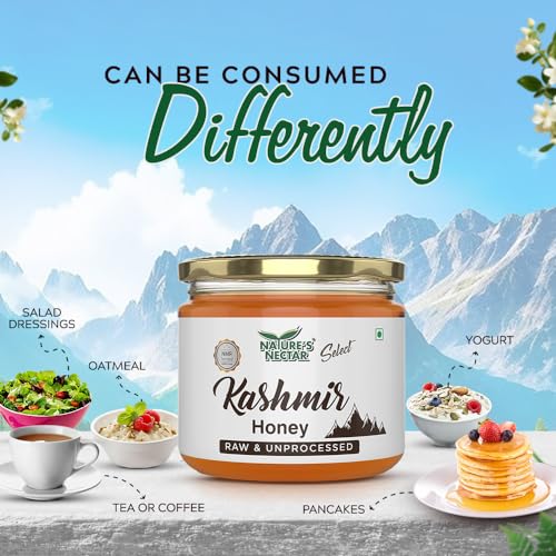 Image of Nature's Nectar Kashmir Acacia Honey 400gm | 100% Pure Raw and Unprocessed Honey | NMR Tested