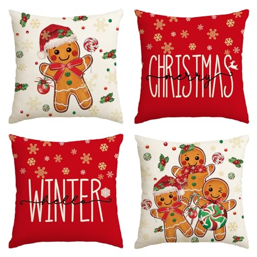 Proflax Kissen Weihnachten 19 Artoid Mode Lebkuchenmann Kekse Lollipop Schneeflocken Weihnachten...