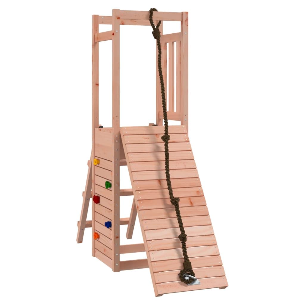 Altalena robusta area giochi esterna in legno di abete Douglas 161 x 46,5 x 169 cm Helloshop26