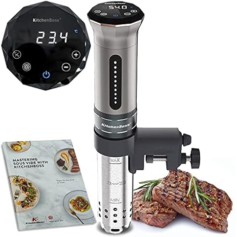 KitchenBoss Sous Vide Garer G300 - 𝟯 𝐉𝐀𝐇𝐑𝐄 𝐆𝐀𝐑𝐀𝐍𝐓𝐈𝐄 - Sous Vide Stick - 1100 Watt - LED Touch Display Cover