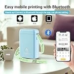 ORGBRO X1 Label Maker Machine with Tape, Portable Bluetooth Label Printer, Continuous Waterproof Label, Wireless Small Label Makers with Multiple Templates for School Office Home, Blue