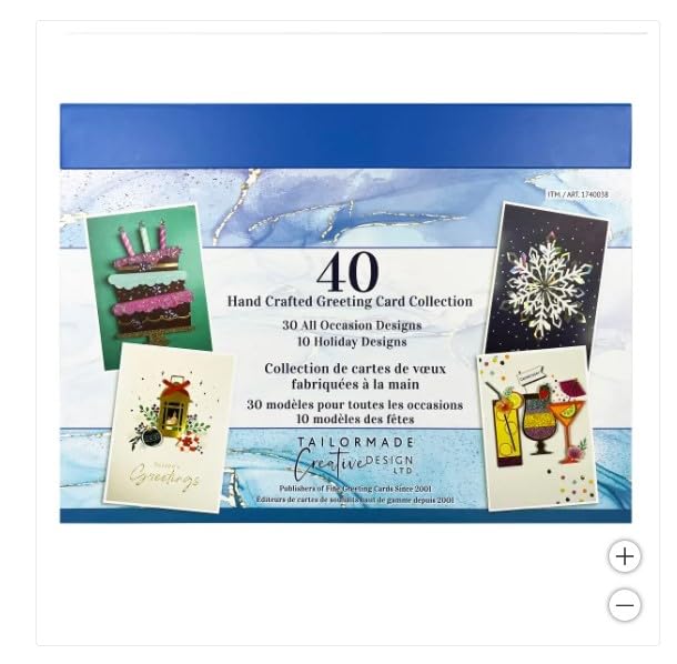 Tailormade Hand Crafted Greeting Card Collection, 40 Cards, All O...