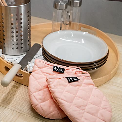 Oven Mitts Heat Resistant – (Pink Color) Mini Oven Mitts, Silicone Gloves Heat Resistant, Kitchen Gloves For Cooking, Silicone Oven Mitts & Pot Holders Sets, Kitchen Pot Holders & Oven Mitts Sets #TOP7