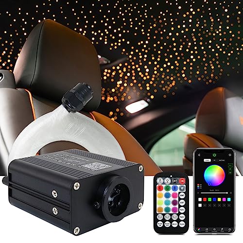 Kit ciel étoilé 16W avec 430 fibres optiques mixtes et contrôle Bluetooth via application