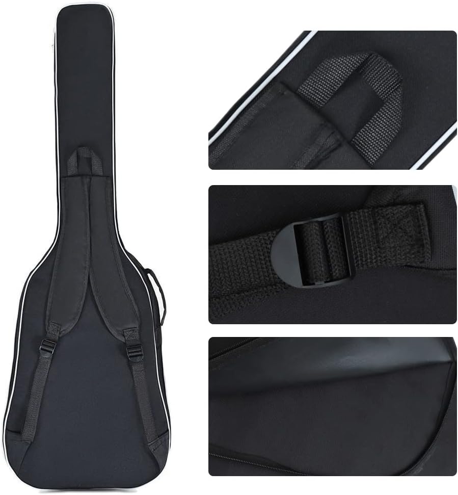 Evil Hair Guitar Bag 40 41 42 Inch Oxford Fabric Guitar Case Colorful Edge Gig Bag Double Straps Padded 8mm Cotton Soft Waterproof Backpack