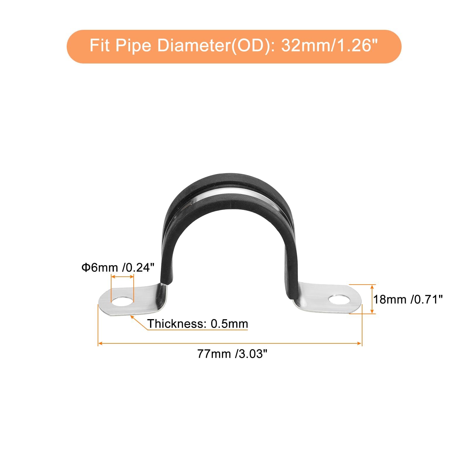 TA-VIGOR 12Pcs 32mm(1-1/4") Cable Clamp - Image 2