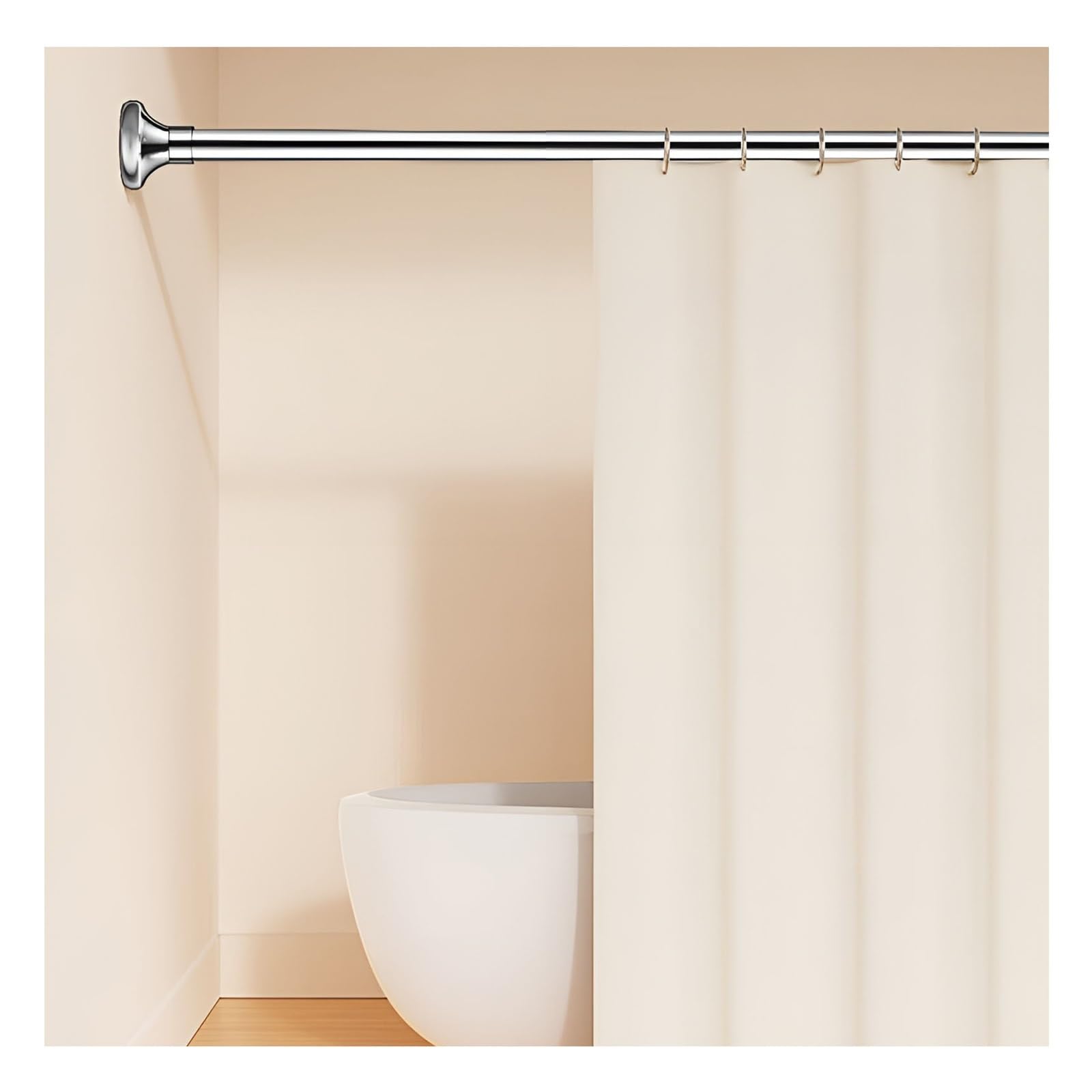 Tringle à Rideau de séparation de pièce, Tringle à Rideau de Douche télescopique, tiges de Tension en métal, pour Cuisine, Placard, Salle de Bain, sans perçage (130-240 cm)