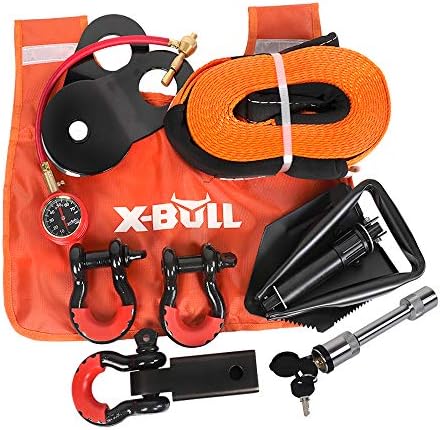 X-BULL Recovery Kit tow strap and winch dampener for snow recovery