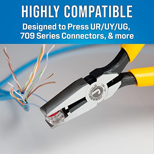 Jonard Tools Jic-891 Connector Crimping Plier With Side Cutter, 5-13/16" Length,Yellow #TOP2