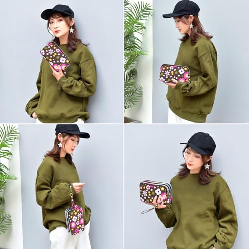 Image of BIAOTIE Large Capacity Wristlet Wallet - Women Printed Nylon Waterproof Handbag Clutch Purse