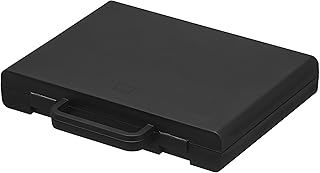 山崎実業(Yamazaki) ハンドル付き スリム 分別 電池ケース ブラック W25.5×D4.1×H21.9cm タワー tower 乾電池 収納ケース 大容量 10463