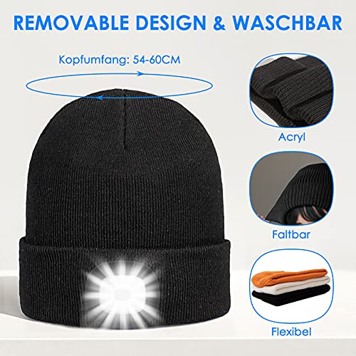 LED Beanie von SPGOOD mit integrierten Lichtern für mehr Sichtbarkeit