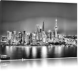 Pixxprint Shanghai Skyline als Leinwandbild | Größe: 80x60 cm | Wandbild | Kunstdruck | fertig bespannt
