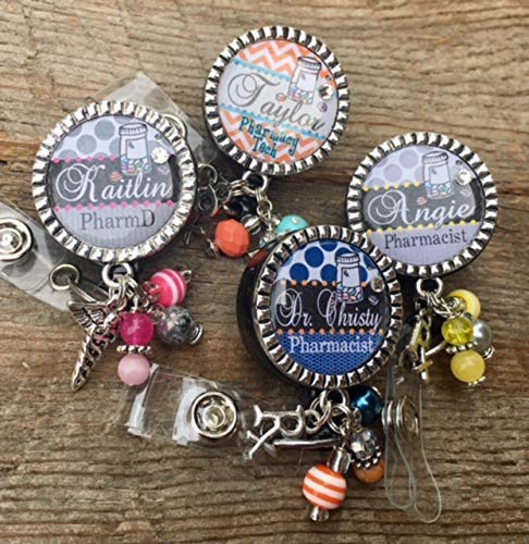 Pharmacist Id Badge Reel, Pharmacy Technician, Personalized Name Tag, Cpht, Pharmacist Badge, Rx, Gifts For Pharmacist, Medical Field Student, Personalized Id Badge Reel #TOP4