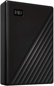 WD Western Digital My Passport 6TB Black - usb3.2_gen_2 Portable Hard Drive with Password Protection and Auto Backup Software