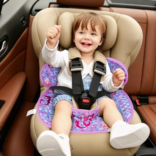 Image of COOLBEBE Car Seat Protector for Potty Training, Dry Waterproof Car Seat Liner Toilet Training for Baby Toddler Kid, Piddle Pads Cover Pad for Strollers & Carseat (Mermaid)