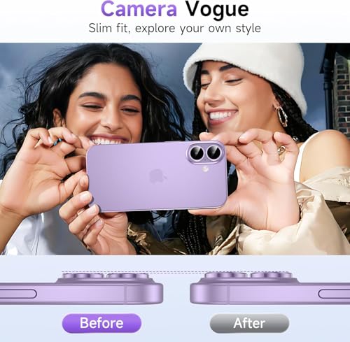 Image of Lensarmor Compatible With Lavender iPhone 17 Camera Lens Protector - 9H+ Tempered Glass with Diamond Coating, Scratch Resistant, Flash-Friendly Premium Lens Cover