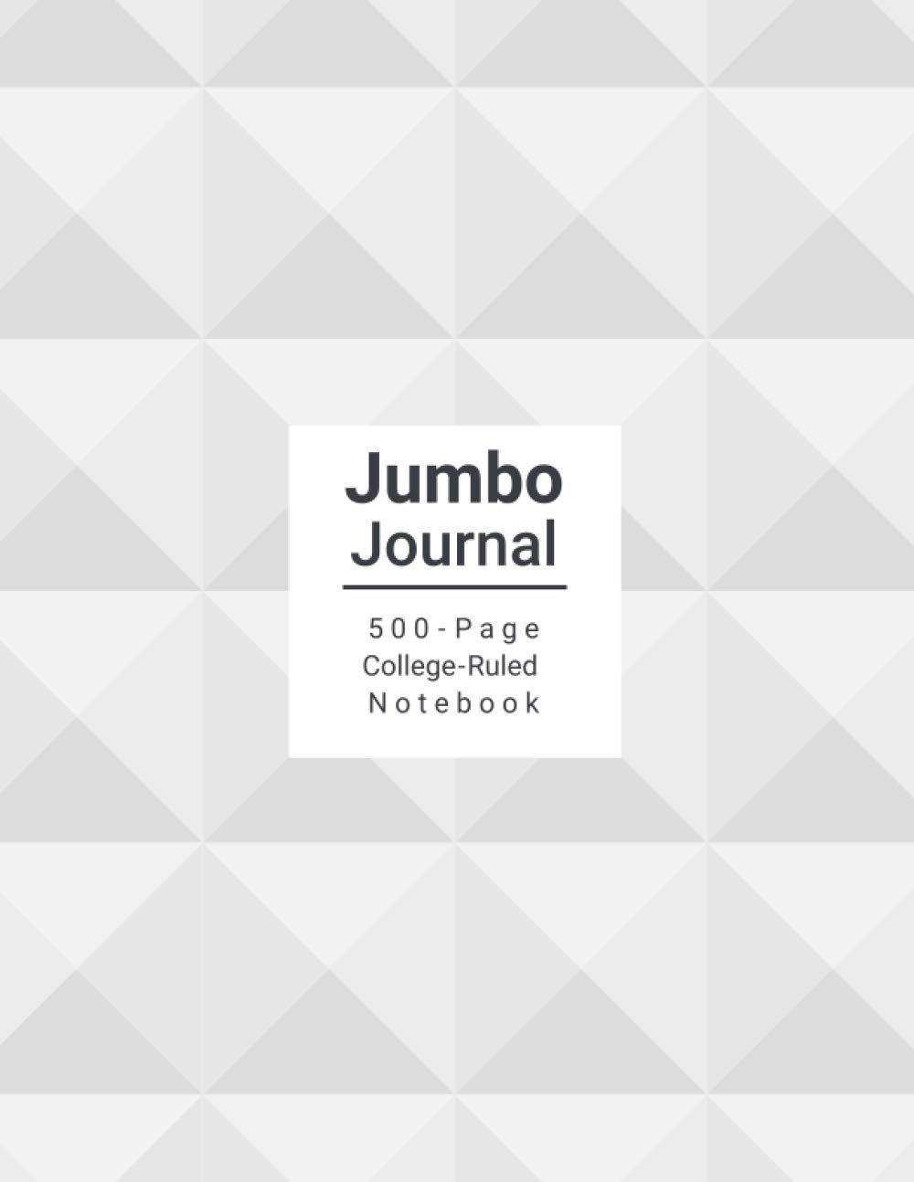 Carnet de notes ligné grand format JUMBO JOURNAL avec 500 pages blanches