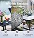 PASAMIC 2-Tier Adirondack Square Outdoor Side Table, HDPE Small Outdoor Table, Patio End Table for Patio, Pool, Backyard, Weather-Resistant (Black)