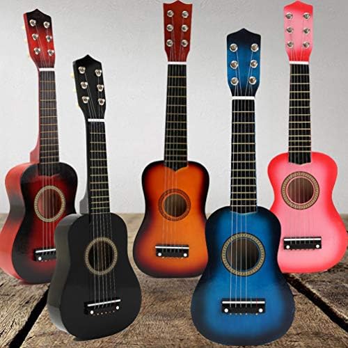 Kids Ukulele Toy Toddler Guitar, 21 Inch Wooden Guitar Toy Guitar Portable Kids Guitar for Children s Birthday Presents and Parties (Black) 6 Strings Guitar Starter 5 51PtPI0KKrL. AC