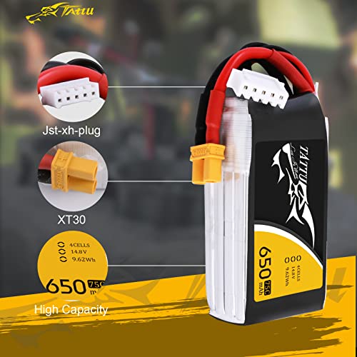 Tattu 650Mah 4S1P 75C 14.8V Lipo Battery With Xt30 Plug #TOP2