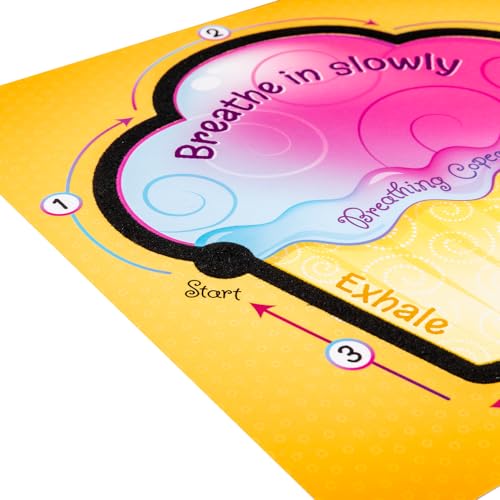 Image of Really Good Stuff Tactile Breathing Cupcake Cards, Ages 4+, PreK+ | Social-Emotional Learning Tools for Calming, Meditation, Relaxation and Helpful Breathing Techniques
